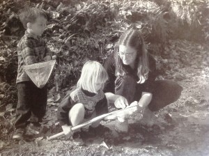 David Canter (2), Anna Morrow (3), and me, Koucky Creek, about 1990 