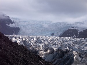 Majestic glacier, slipping into the sea