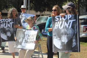 Protesters gathered in front of the Florida Fish and Wildlife Conservation Commission headquarters in Tallahassee on the eve of the state?s first bear hunt in 21 years. Protestors gathered in front of the Florida Fish and Wildlife Conservation Commission headquarters in Tallahassee on the eve of the state's first bear hunt in 21 years.