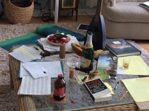 A working altar for a singer looks about the same as for a writer....